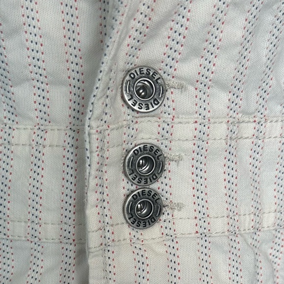 Vintage Diesel Y2K Textured Stripe Blazer - Picture 3 of 12